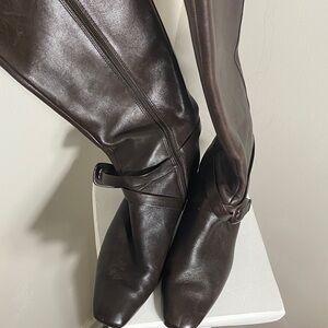 Chic Dark Brown Over the Knee Boots